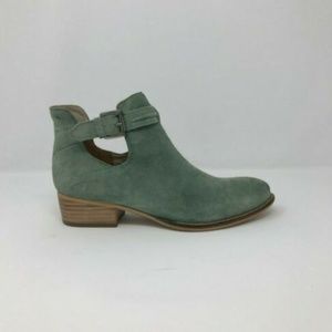 Seychelles Aqua Suede Leather Ankle Bootie